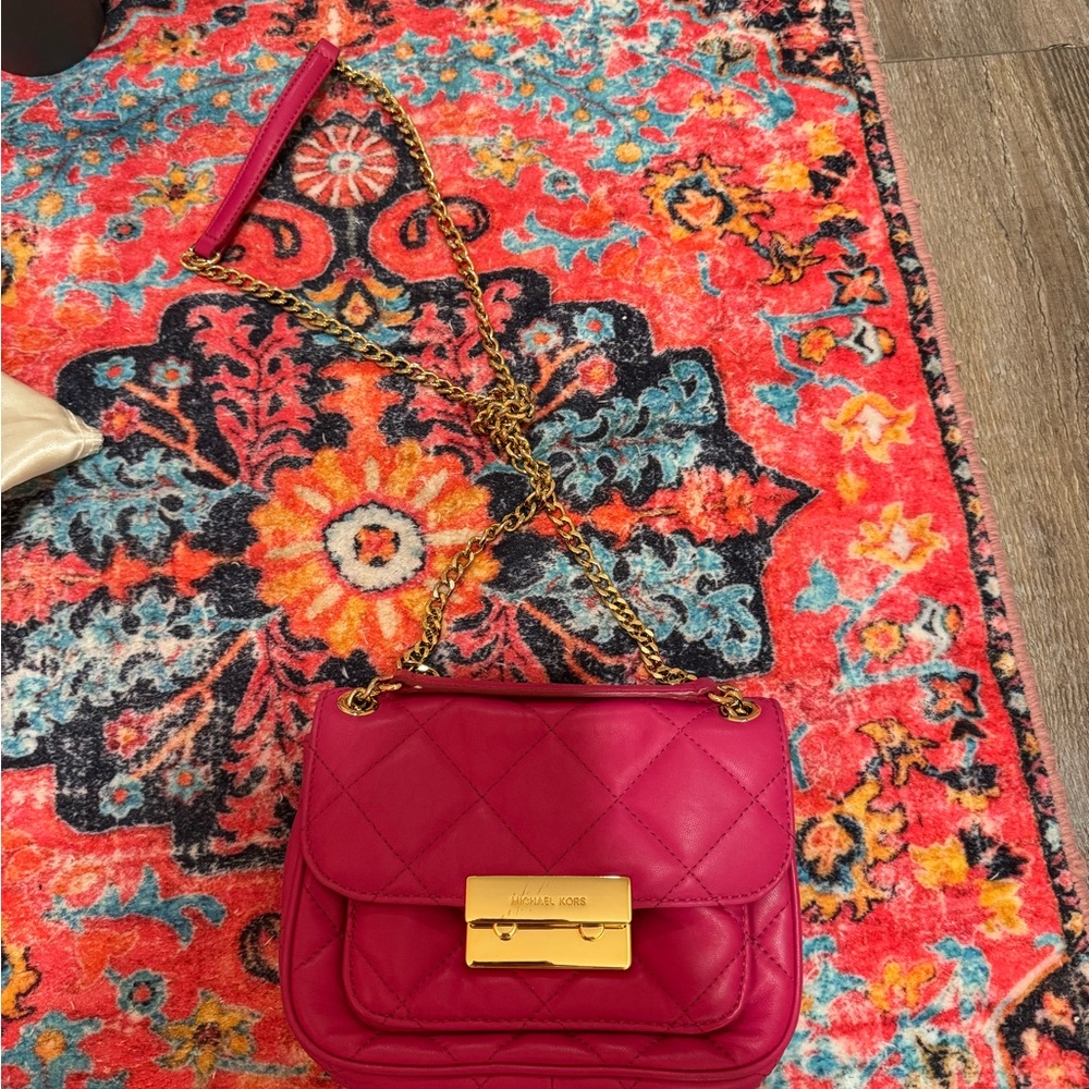 Vintage Michael Kors Pink Quilted Shoulder Bag
